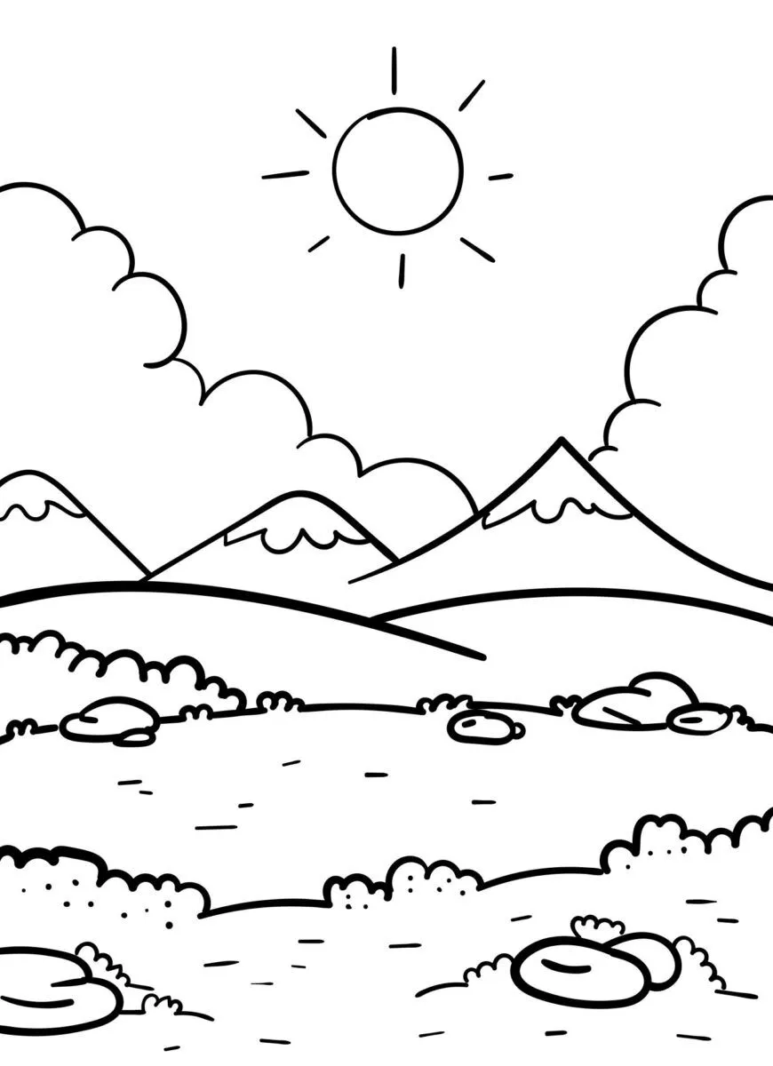 30+ dibujos de Paisajes para colorear - Colorear24.com 30+ dibujos de Paisajes para colorear - Colorear24.com