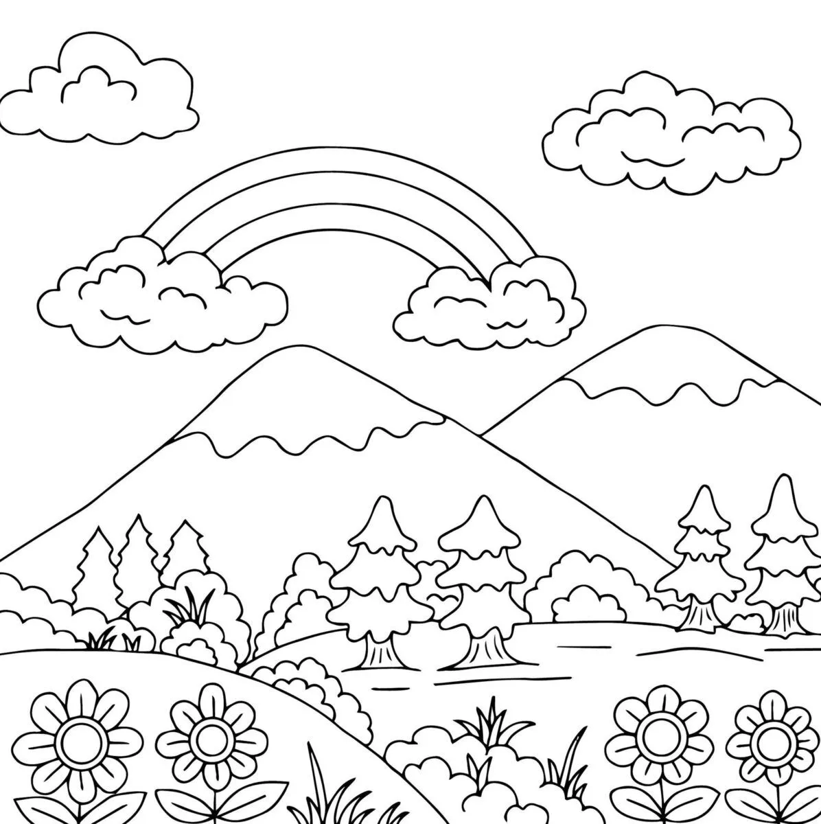 30+ dibujos de Paisajes para colorear - Colorear24.com 30+ dibujos de Paisajes para colorear - Colorear24.com