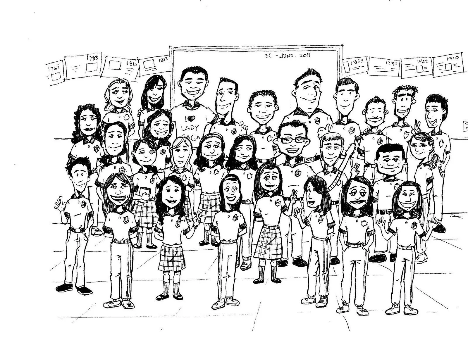 Un salon de clases Colouring Pages