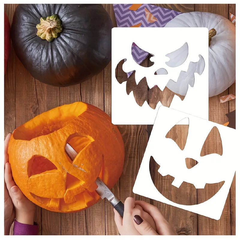 30 Plantillas De Cara De Calabazas De Halloween, Plantillas Decorativas De Pintura De Calabaza, Plantillas De Dibujo De Halloween De Plástico Reutilizables Para Tallar Calabazas, Madera, Decoración De Arte De Paredes | 30 Plantillas De Cara De Calabazas De Halloween, Plantillas Decorativas De Pintura De Calabaza, Plantillas De Dibujo De Halloween De Plástico Reutilizables Para Tallar Calabazas, Madera, Decoración De Arte De Paredes |