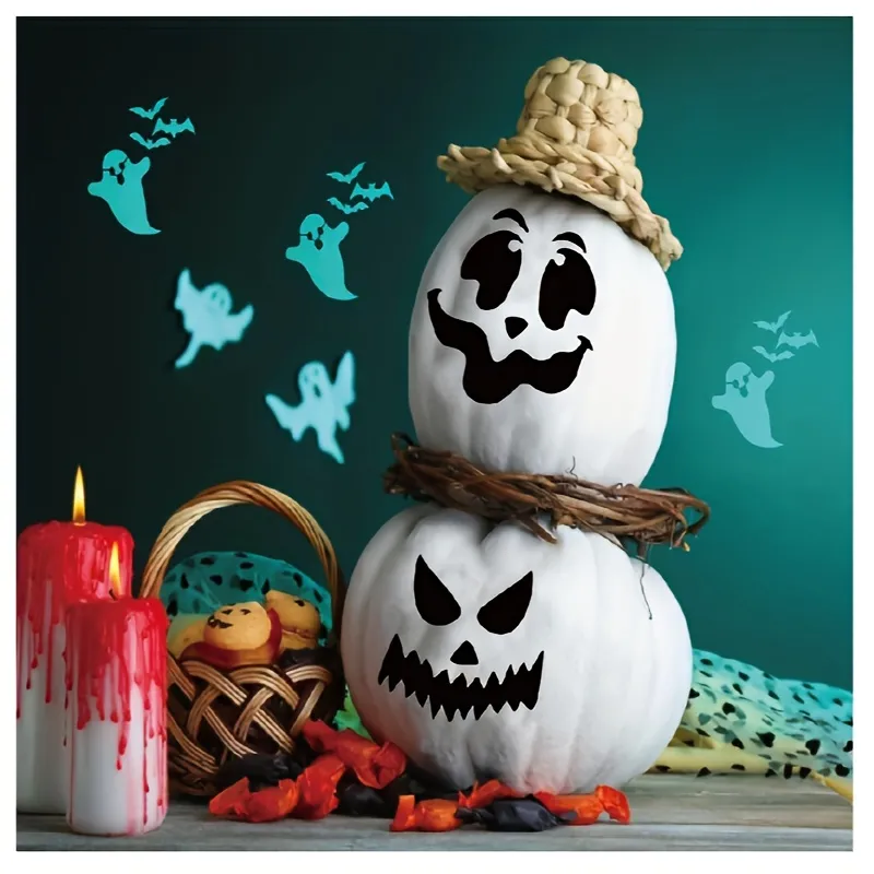30 Plantillas De Cara De Calabazas De Halloween, Plantillas Decorativas De Pintura De Calabaza, Plantillas De Dibujo De Halloween De Plástico Reutilizables Para Tallar Calabazas, Madera, Decoración De Arte De Paredes | 30 Plantillas De Cara De Calabazas De Halloween, Plantillas Decorativas De Pintura De Calabaza, Plantillas De Dibujo De Halloween De Plástico Reutilizables Para Tallar Calabazas, Madera, Decoración De Arte De Paredes |