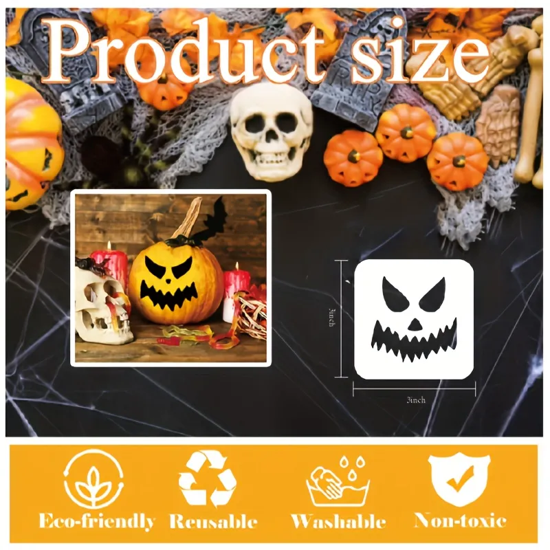 30 Plantillas De Cara De Calabazas De Halloween, Plantillas Decorativas De Pintura De Calabaza, Plantillas De Dibujo De Halloween De Plástico Reutilizables Para Tallar Calabazas, Madera, Decoración De Arte De Paredes | 30 Plantillas De Cara De Calabazas De Halloween, Plantillas Decorativas De Pintura De Calabaza, Plantillas De Dibujo De Halloween De Plástico Reutilizables Para Tallar Calabazas, Madera, Decoración De Arte De Paredes |
