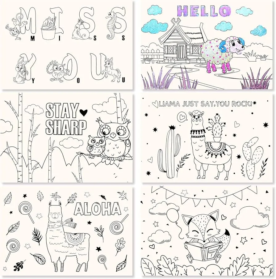 30 tarjetas postales para colorear, tarjetas de agradecimiento, tarjetas postales para niños, estudiante, profesor, amiga, familia, 6 estilos, 3.5 x 6 pulgadas : Amazon.com.mx: Oficina y papelería 30 tarjetas postales para colorear, tarjetas de agradecimiento, tarjetas postales para niños, estudiante, profesor, amiga, familia, 6 estilos, 3.5 x 6 pulgadas : Amazon.com.mx: Oficina y papelería