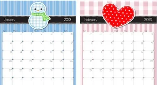 32 Calendarios 2013 para imprimir, plantillas PSD, Excel y Word 32 Calendarios 2013 para imprimir, plantillas PSD, Excel y Word