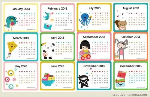 32 Calendarios 2013 para imprimir, plantillas PSD, Excel y Word 32 Calendarios 2013 para imprimir, plantillas PSD, Excel y Word