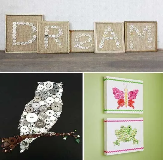33 Ideas para crear y decorar cuadros con botones. | Mil Ideas de ... 33 Ideas para crear y decorar cuadros con botones. | Mil Ideas de ...