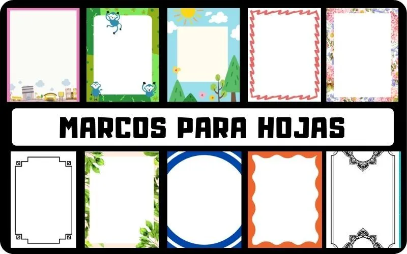 ᐅ +33 Marcos para Hojas ⇒ Diseños Originales en WORD ✔️