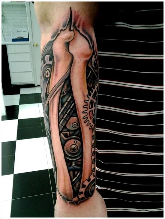 33 tatuajes biomecánicos, cuando las maquinas cobran vida
