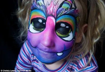 Maquillaje en cara de niños