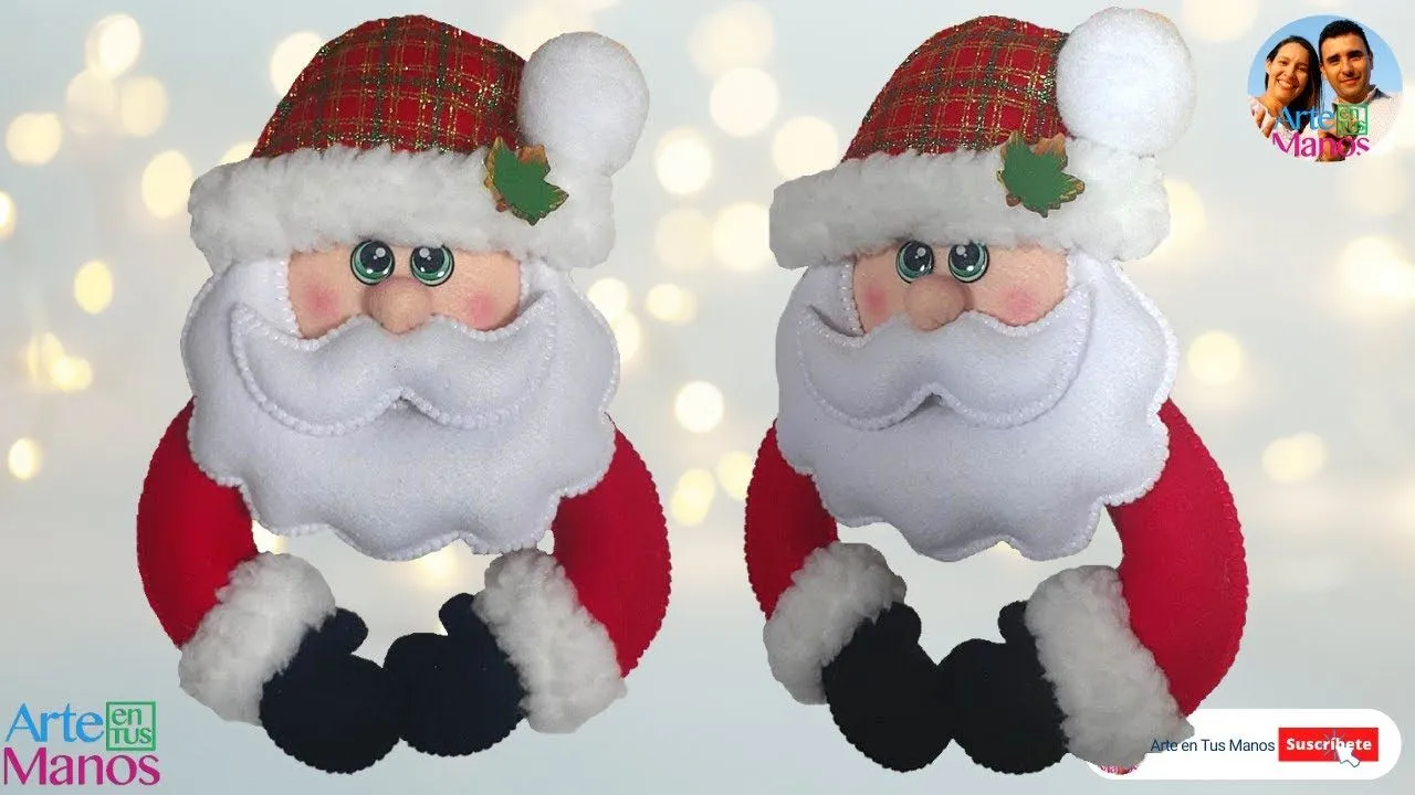 Moldes para santa claus de fieltro