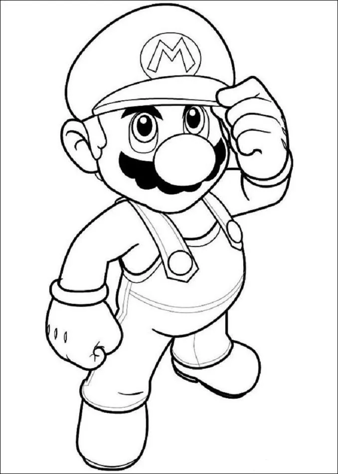 Dibujos de mario a color