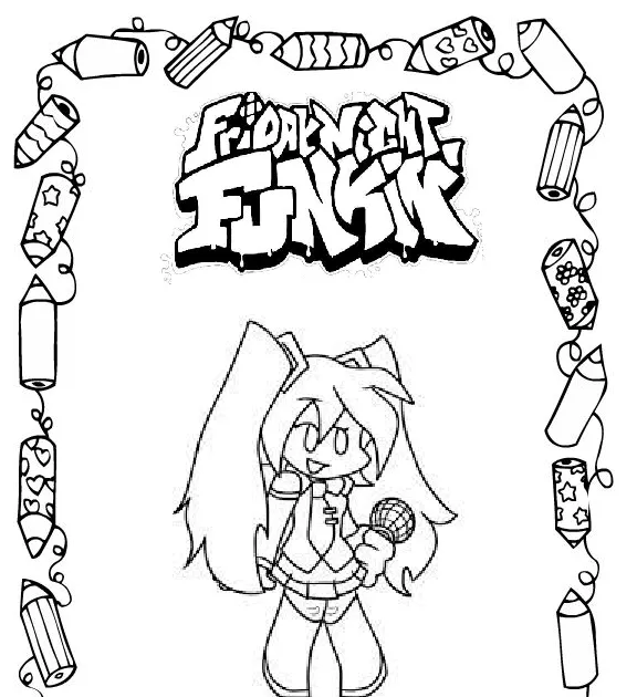 Hatsune Miku para colorear