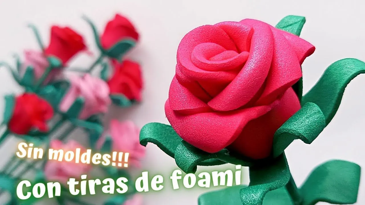 Como hacer rosas de fomi