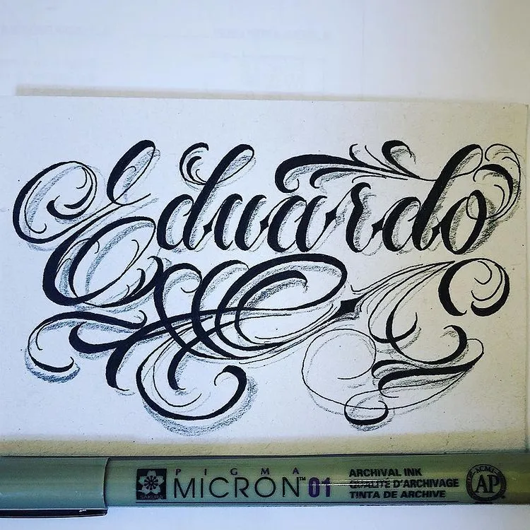Nombre de eduardo en letra cursiva
