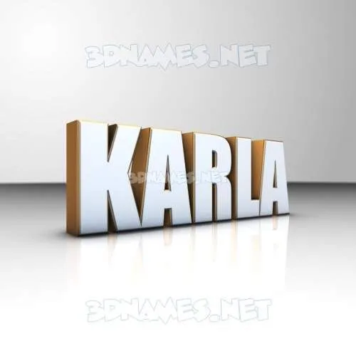 35 3D Names for "karla"