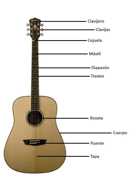 Tocar la guitarra - LaGuitarraEsFácil: Partes de una guitarra acústica Tocar la guitarra - LaGuitarraEsFácil: Partes de una guitarra acústica
