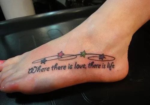 Tatuajes para mujeres en el pie frases - Imagui Tatuajes para mujeres en el pie frases - Imagui