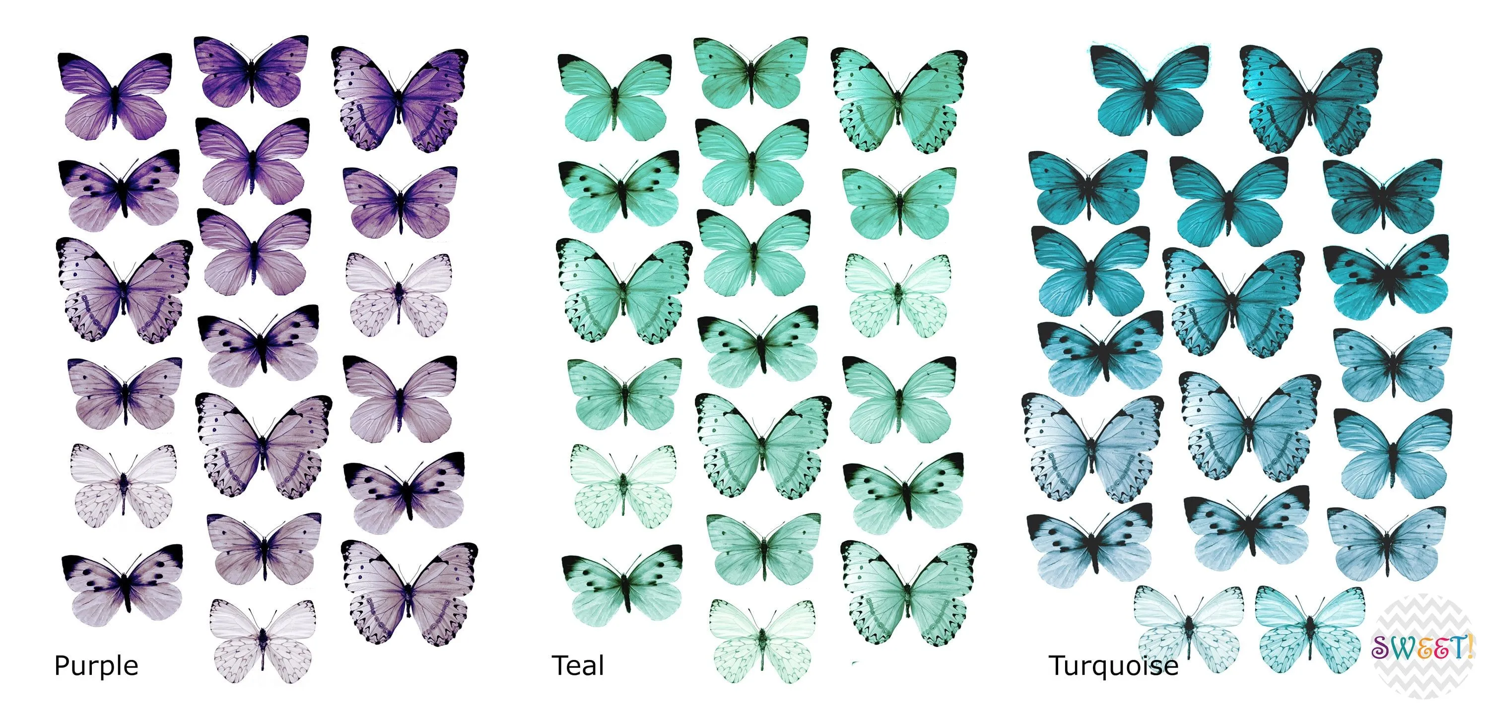 36 mariposas comestibles adornos de papel de oblea de doble - Etsy México 36 mariposas comestibles adornos de papel de oblea de doble - Etsy México