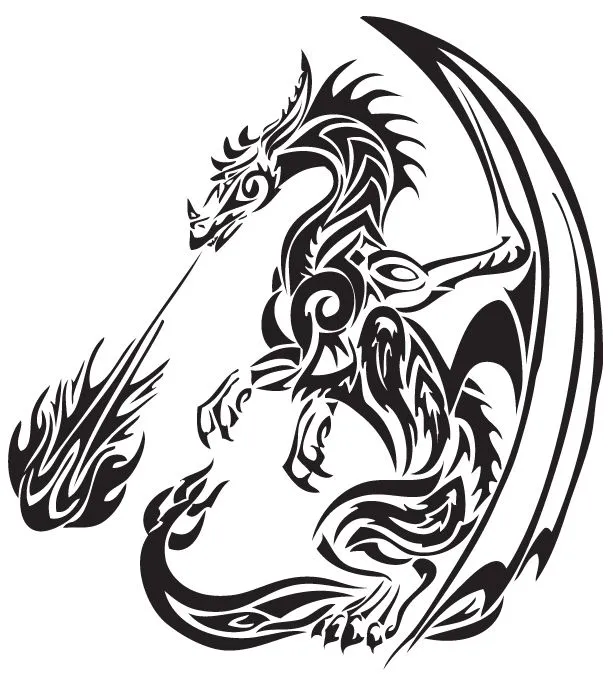 37 Tribal Dragons for Sticker Design Inspiration | UPrinting Blog