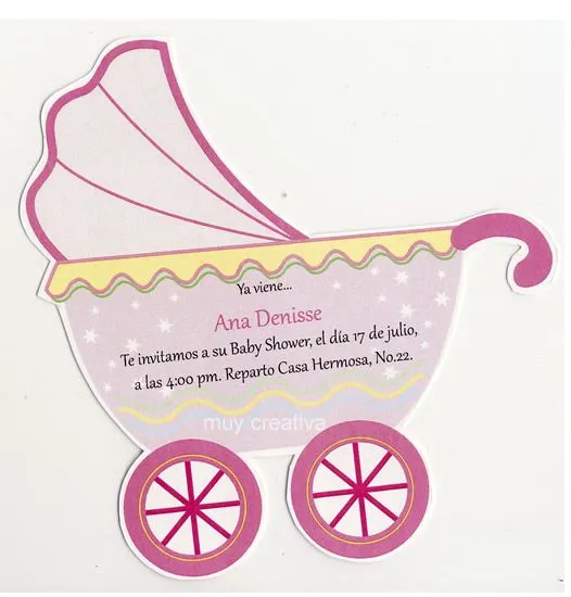 Tarjetas de baby shower de coche - Imagui