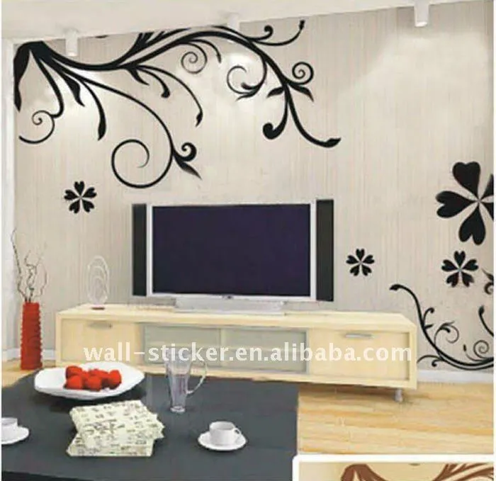 3D flor home deco pegatinas de pared-Stickers-Identificación del ...