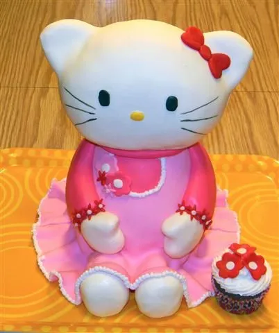 3d Hello Kitty Cake Tutorial - The Head | The Cake Class 3d Hello Kitty Cake Tutorial - The Head | The Cake Class