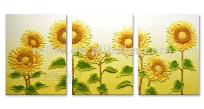 3d hechos a mano hermosa de girasol pintura al óleo-Pintura y ... 3d hechos a mano hermosa de girasol pintura al óleo-Pintura y ...