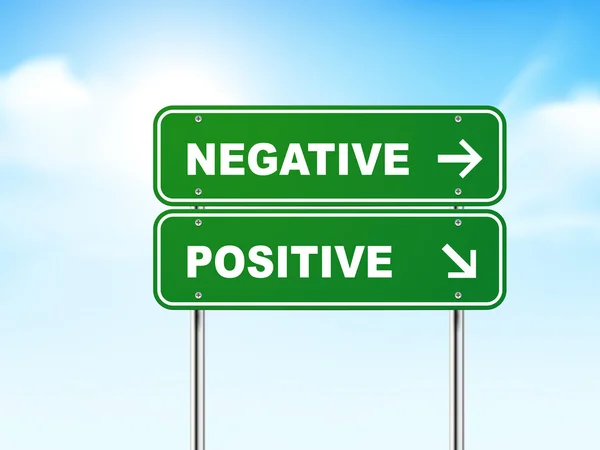 3D muestra del camino con el negativo y positivo — Vector stock ...