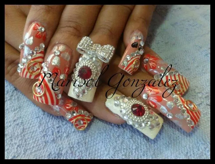 Uñas buchoncitas cortitas de diseño de Dulce Tejeda en fb. Color ...