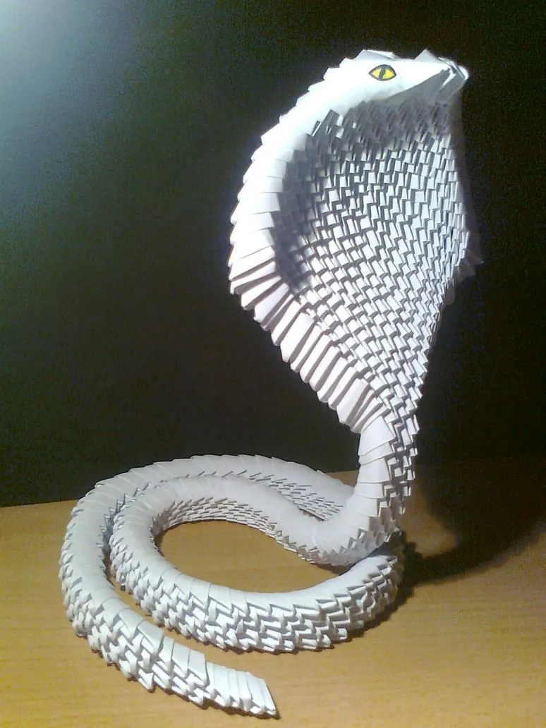 3D origami cobra by Michaelle111 on DeviantArt