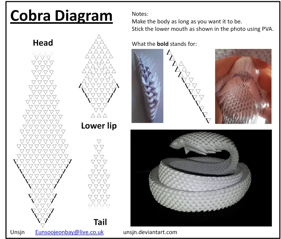 Origami 3D diagrama - Imagui