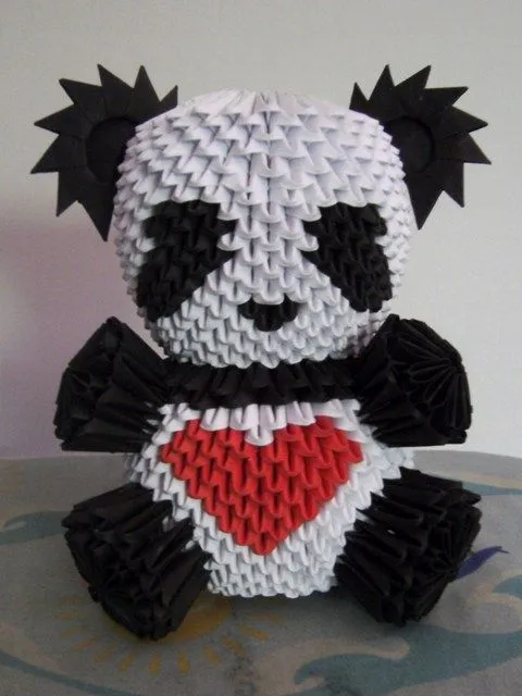 Origami oso panda 3D - Imagui