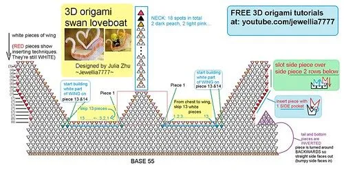 3D origami swan love boat diagram | Flickr - Photo Sharing!
