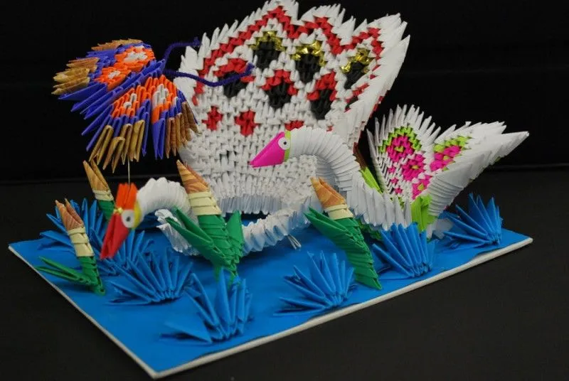 3D OrigamI Wading Sw… | Album | Tin Dang | 3D Origami Art 3D OrigamI Wading Sw… | Album | Tin Dang | 3D Origami Art