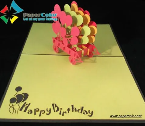 3D pop up tarjeta de cumpleaños Kirigami tarjetas de felicitación ... 3D pop up tarjeta de cumpleaños Kirigami tarjetas de felicitación ...