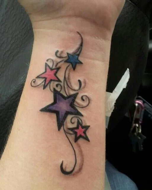 3D Star tattoos designs on wrist - Cute tattoos for girls ... 3D Star tattoos designs on wrist - Cute tattoos for girls ...
