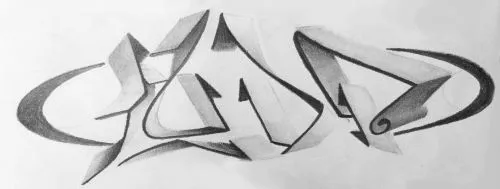 Graffiti en papel en 3D - Imagui