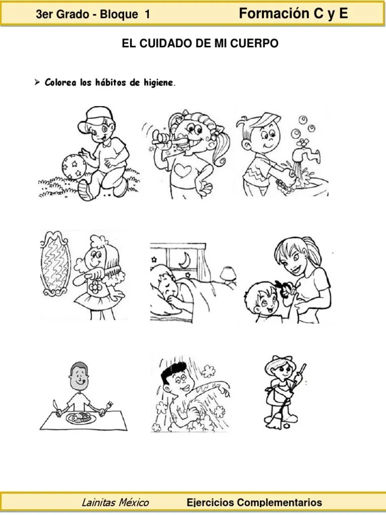 3er Grado - Formación C y E - El Cuidado Del Cuerpo | PDF 3er Grado - Formación C y E - El Cuidado Del Cuerpo | PDF