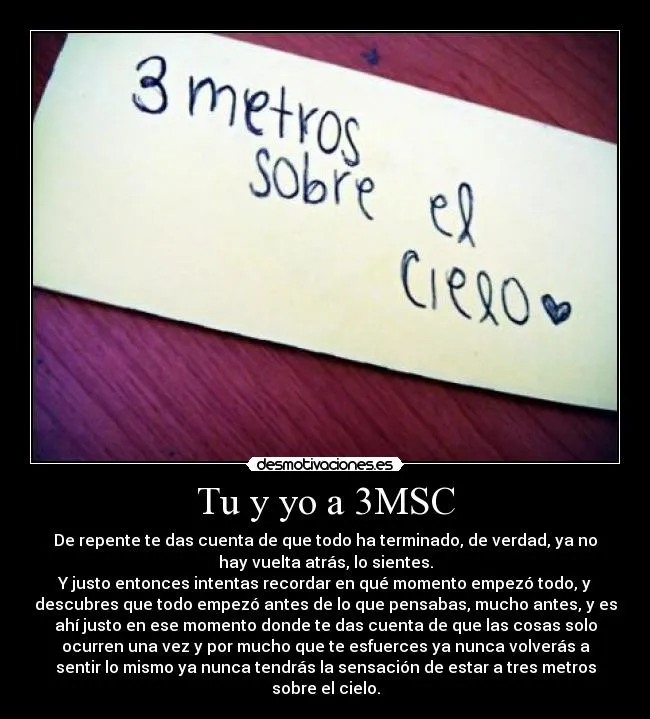 Tu y yo a 3MSC | Desmotivaciones