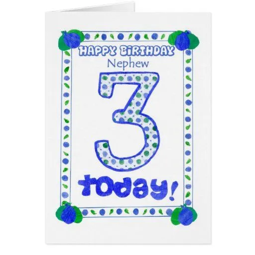 3ro Tarjeta de cumpleaños para un sobrino de Zazzle. 3ro Tarjeta de cumpleaños para un sobrino de Zazzle.