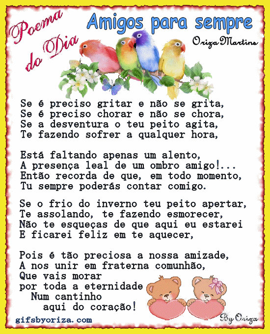 Amigos para Sempre! - Mensagem de Amizade em poema... Uma ... Amigos para Sempre! - Mensagem de Amizade em poema... Uma ...