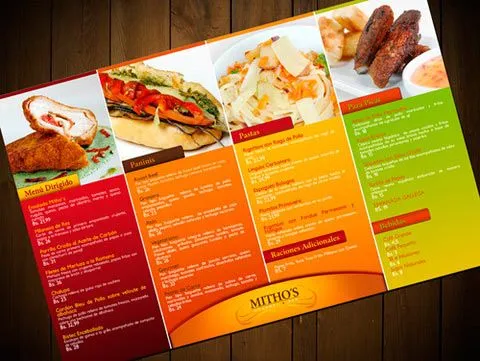 40 ejemplos de cartas de menu para restaurantes
