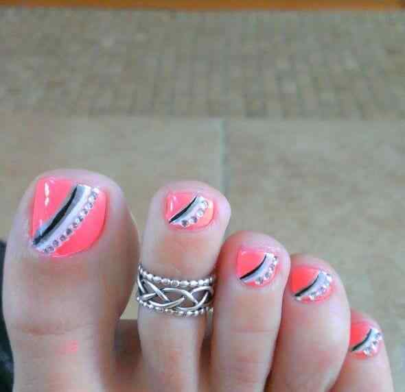 Más de 40 fotos de uñas decoradas para Pies – Foot nails ...