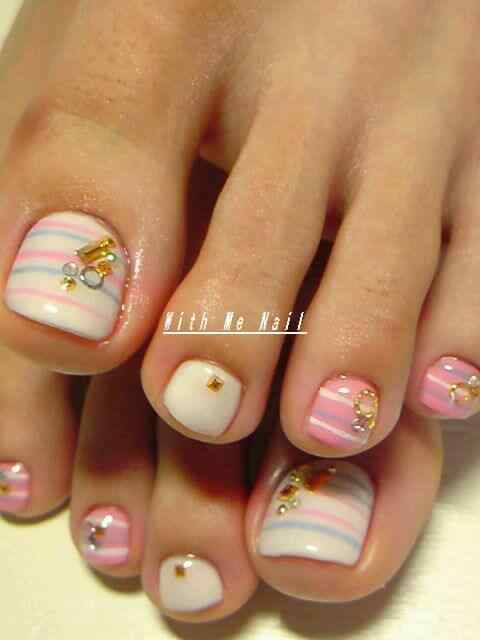 Más de 40 fotos de uñas decoradas para Pies – Foot nails ...