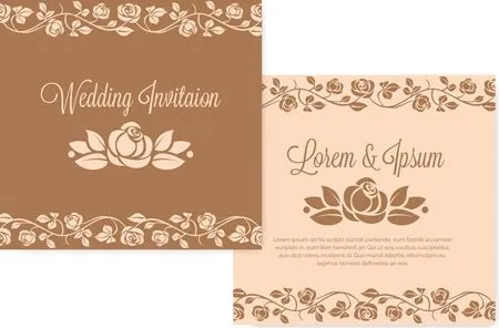 40 Plantillas Vectorizadas para Invitaciones de Boda ...