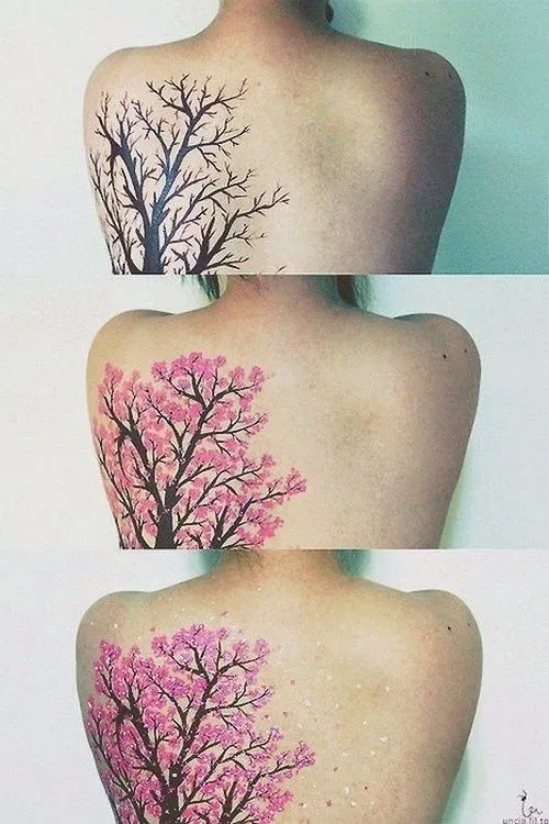 40 Tatuajes de flores de cerezo para chicas | Belagoria