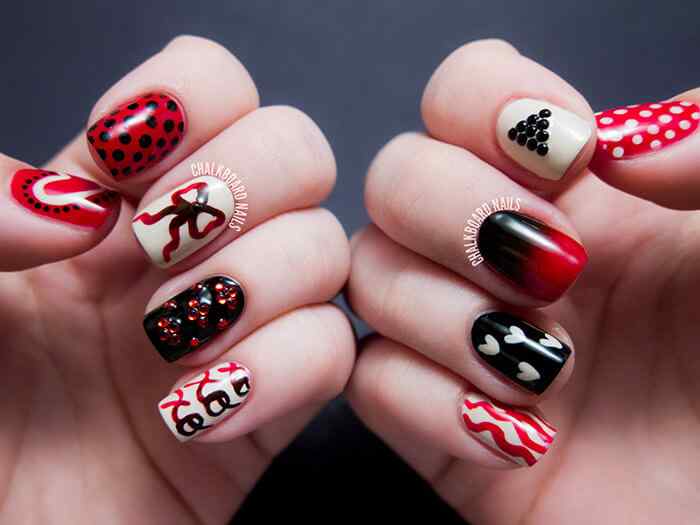 40 Uñas decoradas color rojo que podes usar para recibir el año ...