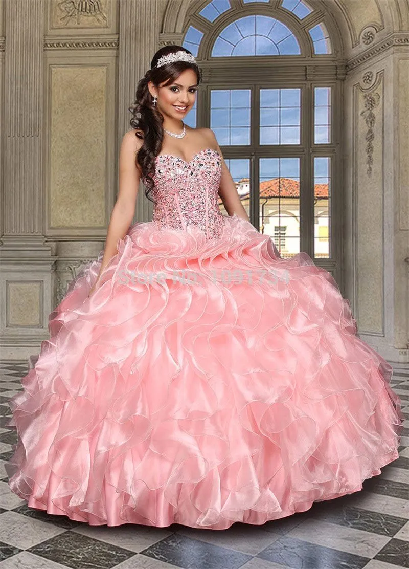 40 Vestidos de 15 años largos y cortos en color rosa | Vestidos Glam