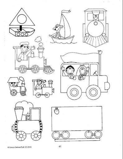 LAMINAS DE MEDIOS DE TRANSPORTE PARA COLOREAR | Dibujos para colorear