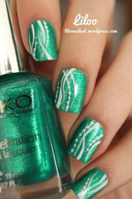 42 Fotos de uñas color verde - Green Nails | Decoración de Uñas ...